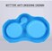 Generic Double Plastic Dog Cat Puppy Pet Bowl Non Slip Food Water Feeding Dish