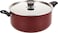 Royalford 28cm Aluminum Cooking Pot With Lid, Red