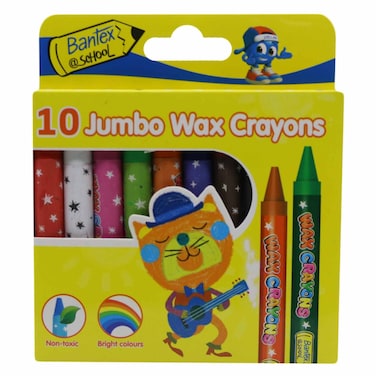 BANTEX WAX CRAYONS MEDIUM JUMBO