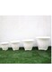 vsell24&nbsp;Set Of 3 Indoor And Outdoor Plastic Round Flower Pot With Drainage Holes And Saucer For Gardens-46X44CM