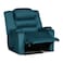 In House Velvet Rocking Recliner Chair With Storage Box - Dark Turquoise - AB07