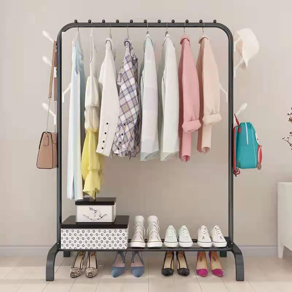 Buy Althiqah Clothes Rack, Clothing Garment Rack Metal Double Rail ...