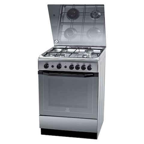 Indesit Gas Cooker I6TG1GKXEX Silver/Black