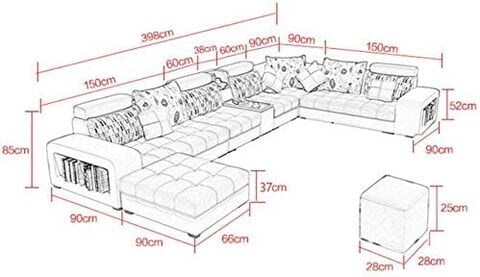 Living Room Sofa - Sofa set - Fashion Fabric Sofa - Combination Set - Cafe Hotel Furniture - Simple Leisure Sofa