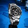 CURREN-CURREN 8355M Men Quartz Watch Stainless Steel Band Fashion Multifunction Wristwatch 3ATM Luminous Display Chronograph Calendar Date Watches