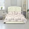 In House Oslo Velvet Bed Frame - Single - 200x100 cm - Ivory