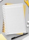 Lowha Spiral Notebook With 60 Sheets And Hard Paper Covers With Flower Design, For Jotting Notes And Reminders, For Work, University, School