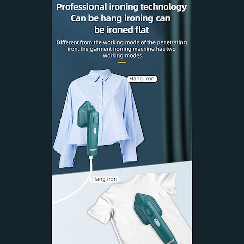 Portable Handheld Steam Iron Mini Travel  Fabric Garment Iron Lightweight Steamer for Home Office Travel(water tank 60ml)