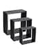 Generic 3-Piece Wall Shelf Set Black