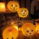 Party Time 5pcs 12" LED Pumpkin Light-Up Balloons, Halloween Decorations Pumpkin Balloons Light up 24-48 hours with Air Ball Pump for Halloween Party Decorations