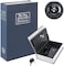 Rubik Book Safe With Key Lock, Home Dictionary Diversion Secret Book Metal Safe Lock Box, 24 x 15.5 x 5.5cm - Navy Blue Medium
