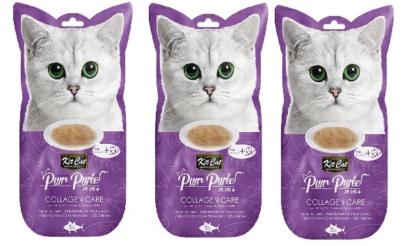 Buy Kit Cat Purr Puree Plus+ Tuna & Collagen Care 3x60g Online ...