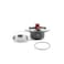 Life Smile Pressure Cooker 8 Litre Stainless Steel / Granite Coating / Effortless Locking System
