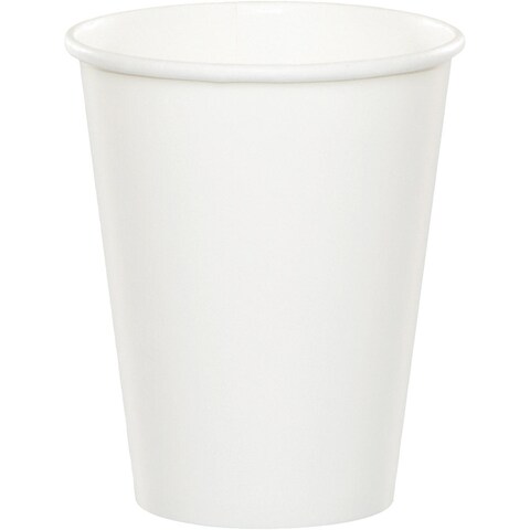 Creative Converting Touch of Color Paper Cups 24-Pieces- 255 g- White