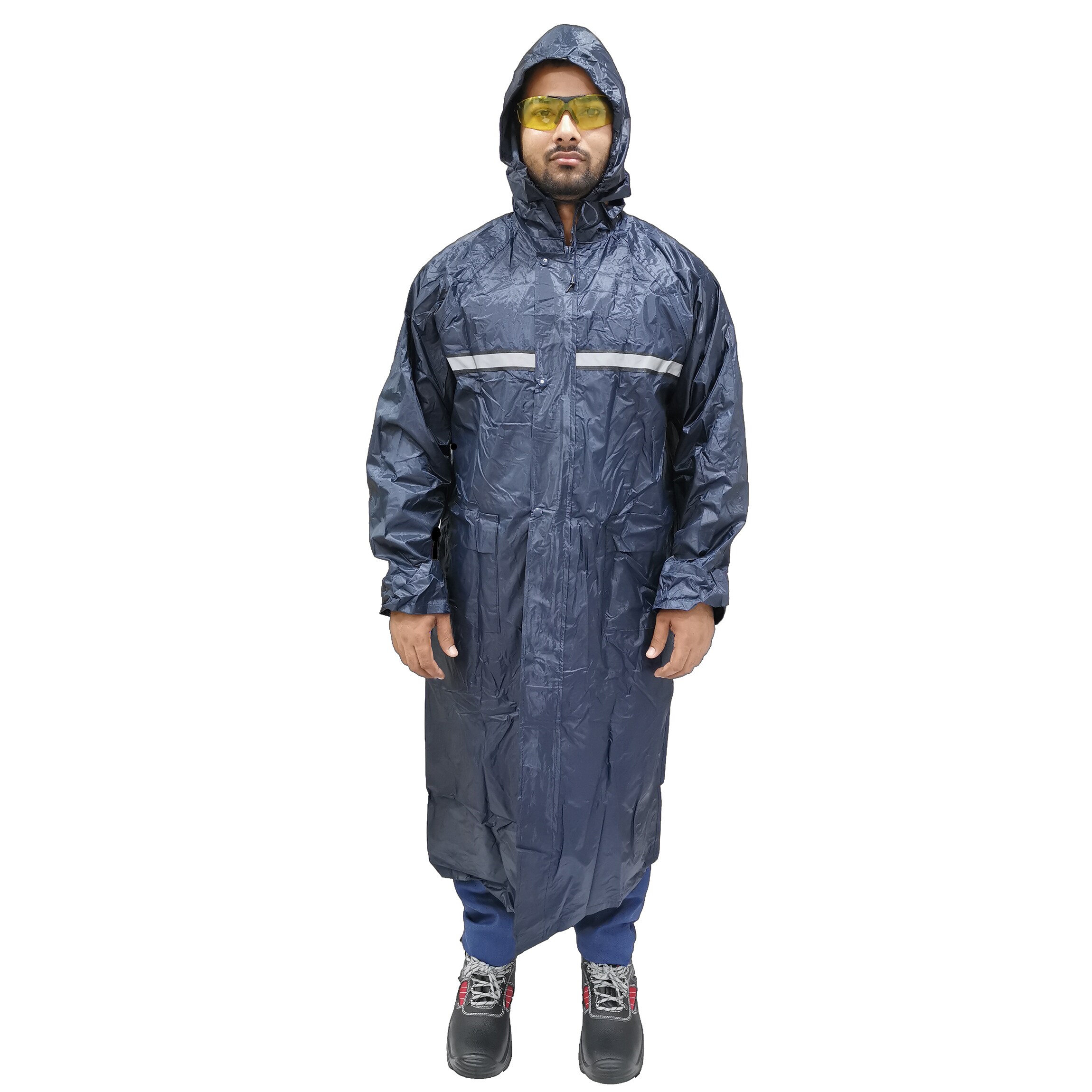 Buy Workman Rain Coat Poly Ref Dw 03 Navy Blue L Online | Carrefour UAE
