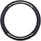 Carbon Fiber Leather Car Steering Wheel Cover, Universal 38cm 15 inches,Non-Slip Rubber,Breathable,wear-resistan (All Black)