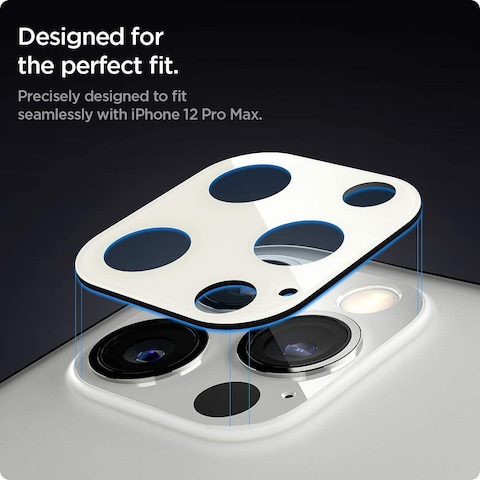 Spigen GLAStR Optik Camera Lens Screen Protector [2 Pack] designed for iPhone 12 Pro MAX - Silver