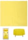 Generic Beautiful Plastic Table Cover -Yellow Colour- (137X182cm) (Pack Of 12 Unit)