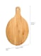Generic Pizza Plate Vegetable Chopping Board Brown 32.5X1.9X24.5cm
