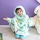 Milk&amp;Moo Little Mermaid Wearable Blanket Hoodie Kid Boys Girls , Soft Blanket with Sleeves , Hooded Blanket with Pouch , Fleece Blankets for birthday gifts , One Size , Green