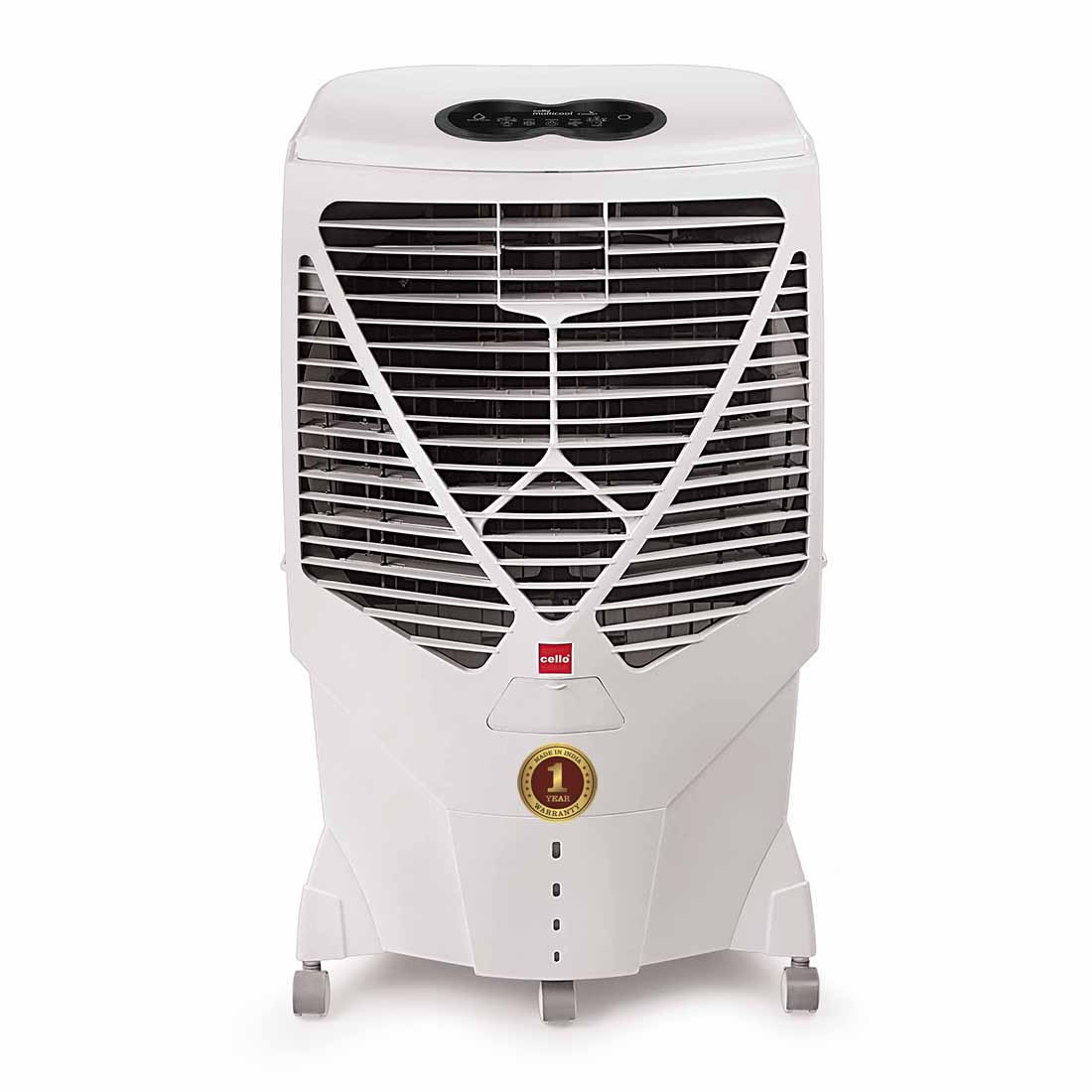 cello multicool+ Aircooler 60L 210W HoneyComb cooling pad Remote control White colour