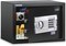 Rubik A4 Document Size Safe Box for Home Office with Key and Pin Code Keypad for Cash Documents Jewelry Passports (25x35x25cm) Black