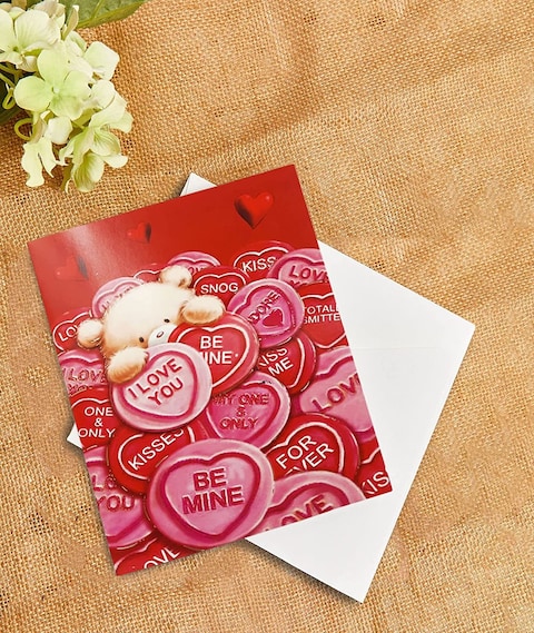Party Time 1pc Greeting Card, Valentines Day Card, Anniversary Card, Mother&#39;s Day Gift, Anniversary Gift - Valentines Day Gift (Be Mine, I Love You and etc. Design)