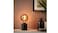 Table lamp with light bulb, black/grey clear glass, 125 mm