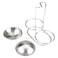 Stainless Steel Double Bowl Spoon Rest
