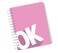 Loud Universe Hardcover Notebook Ok Pink College Spiral Notebook with Premium High Quality Paper A5 Size