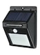 Generic 20-LED Solar Sensor Wall Light Black 0.185Kg
