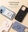 Ringke [2 Pack] Finger Ring Strap Silicone Smartphone Grip Lanyard Holder with Anti-Slip Mount Function Compatible with Phone Cases, Keys, Cameras, and More - Black &amp; Lavender Gray