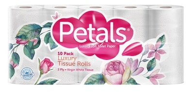 Petals Toilet Tissue Roll 10 Pack