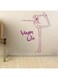 Spoil Your Wall Happy Life Yoga Pose Wall Sticker Purple