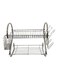 Generic 2-Tier Dish Drying Rack Silver 55X39X24cm