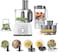 Kenwood Food Processor 1000W Multi-Functional With 3 Stainless Steel Disks, Blender, Grinder Mill, Juicer Extractror, Whisk, Dough Maker, CitrUS Juicer Fdp65.750Wh White
