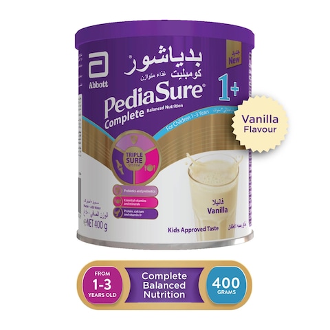 Buy Pediasure 1+ vanilla grow up dark 400 g in Saudi Arabia