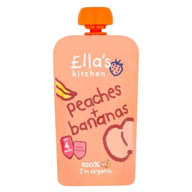 Ella39S Kitchen Organic Peaches And Bananas Puree 120G