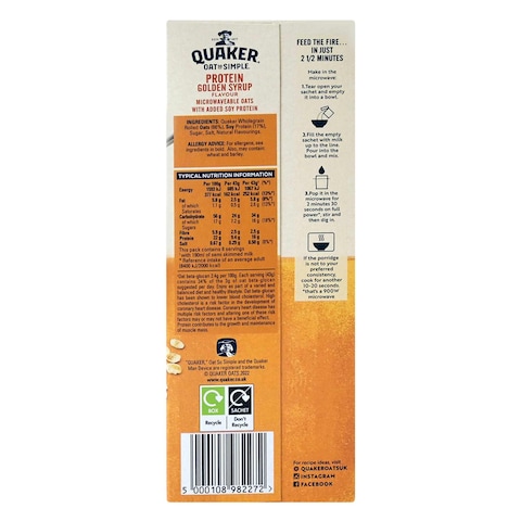 Quaker Oat So Simple Protein Golden Syrup Porridge 344g