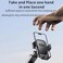 Yesido C262 Car Phone Mount Holder with Adjustable Silicone Lined Claw, Twill PU Leather Backing, Suction Cup Base - Black