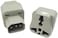UPS C14 to Universal Female Socket Power Adapter AC Plug - PACK OF 2 beige color