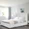 In House Berlin Velvet Bed Frame - Queen - 200x160 cm - White