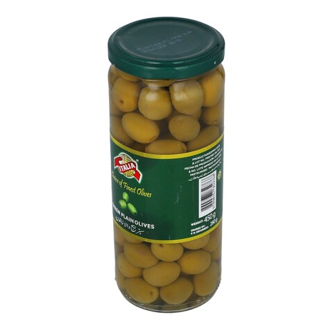 Italia Green Plain Olives 450/280 gr