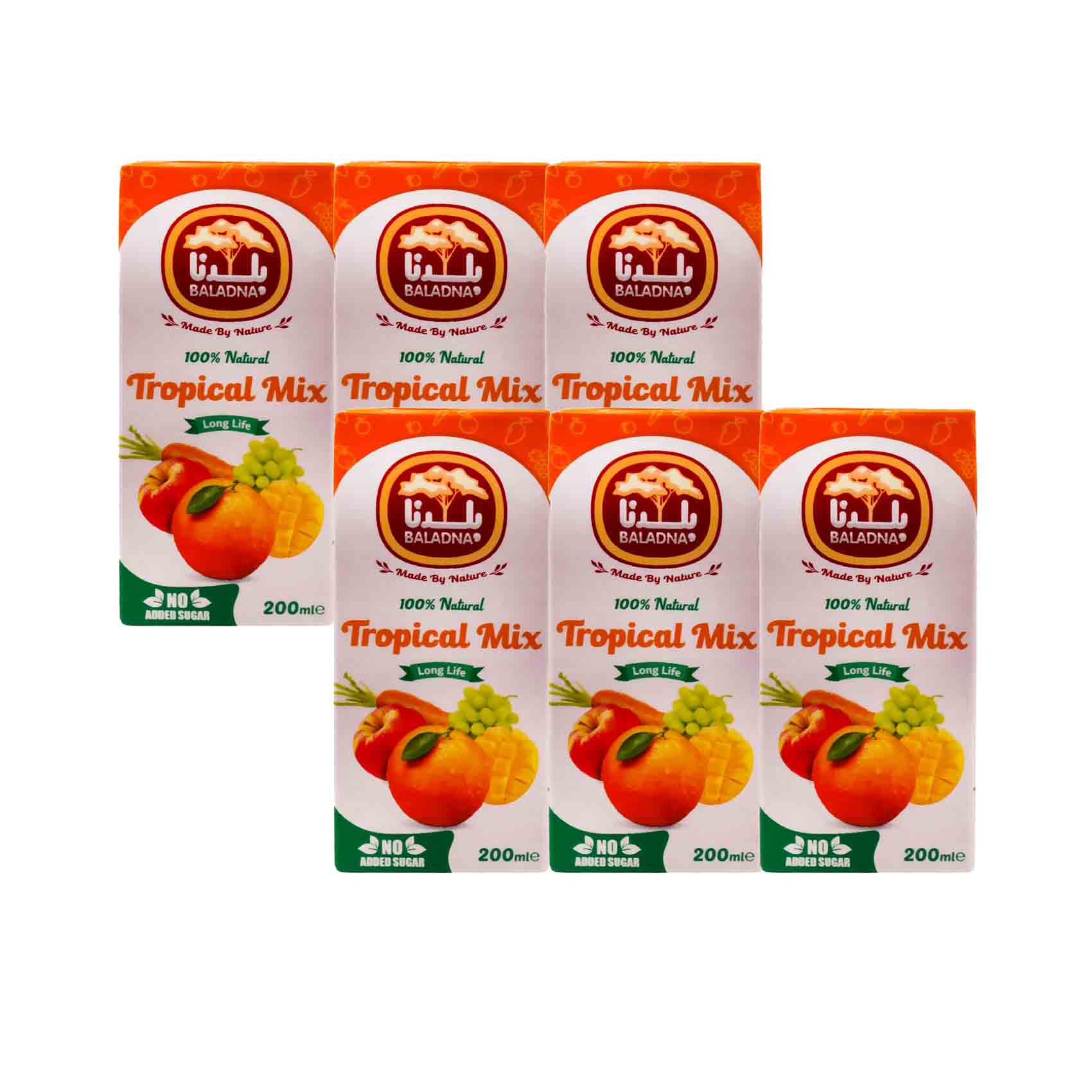 Baladna Long Life Tropical Mix Fruit Juice 200mlx6&#39;s