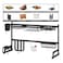 Dish Drying Rack Over Sink Dish Drying Rack Kitchen Counter Storage Shelf Drainer Organizer Utensils Holder Stainless Steel, Black