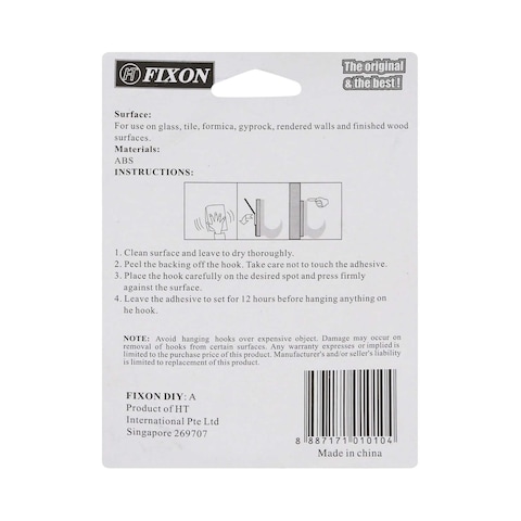 Fixon Hanging Hook Jumbo Adhesive 1Pcs