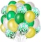 Party Time 50-Pieces Safari Theme Party Balloons Set of 10inches Green, White and Gold Latex Balloons &amp; Green Confetti Balloon Decoration For Safari Birthday Party Decoration - Party Supplies