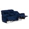 American Polo Velvet Triple Recliner Chair - Dark Blue - American Polo