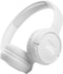 JBL Tune 510BT Wireless On Ear Headphones, Pure Bass Sound, 40H Battery, Speed Charge, Fast USB Type-C, Multi-Point Connection, Foldable Design, Voice Assistant, White