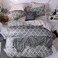 GOLDEN HOME  6-Piece Queen Size Duvet Cover Set, 1 Duvet Cover + 1 Fitted Sheet + 4 Pillow Cases, Microfibre, Muesli